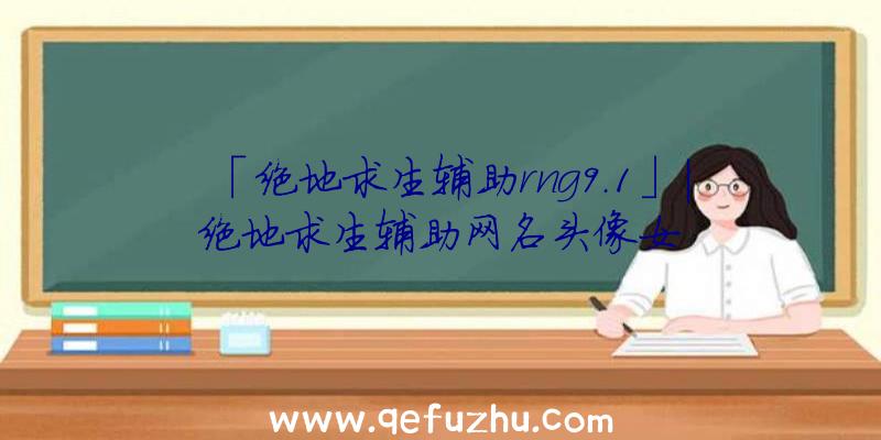 「绝地求生辅助rng9.1」|绝地求生辅助网名头像女